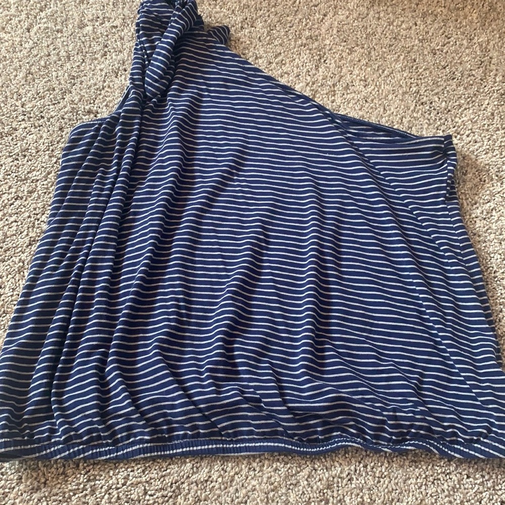 one shoulder tie top